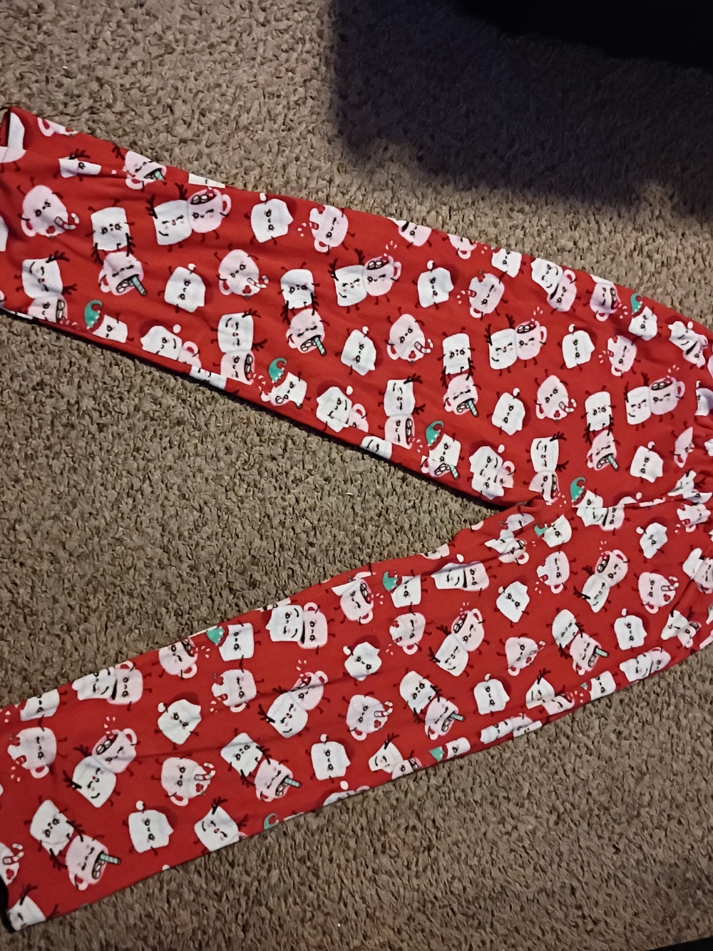 Red Holiday Cat-Print Women's Pajama Pants